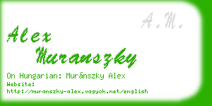alex muranszky business card